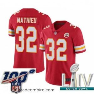 Alluring 2020 Super Bowl LIV Kansas City Chiefs #32 Tyrann Mathieu Red Team Color Vapor Untouchable Limited Player Football Jersey