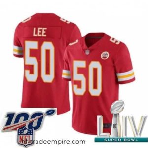 Superb 2020 Super Bowl LIV Kansas City Chiefs #50 Darron Lee Red Team Color Vapor Untouchable Limited Player Football Jersey