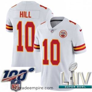 Magnificent 2020 Super Bowl LIV Nike Kansas City Chiefs #10 Tyreek Hill White Vapor Untouchable Limited Player NFL Jersey