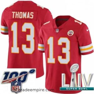 Superb 2020 Super Bowl LIV Nike Kansas City Chiefs #13 De'Anthony Thomas Red Team Color Vapor Untouchable Limited Player NFL Jersey