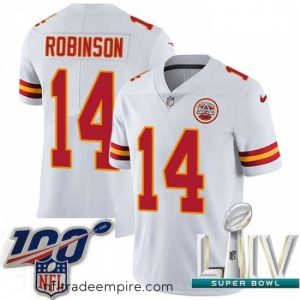 Stunning 2020 Super Bowl LIV Nike Kansas City Chiefs #14 Demarcus Robinson White Vapor Untouchable Limited Player NFL Jersey