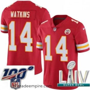 Alluring 2020 Super Bowl LIV Nike Kansas City Chiefs #14 Sammy Watkins Red Team Color Vapor Untouchable Limited Player NFL Jersey