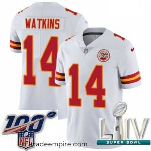 Stunning 2020 Super Bowl LIV Nike Kansas City Chiefs #14 Sammy Watkins White Vapor Untouchable Limited Player NFL Jersey
