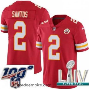 Superb 2020 Super Bowl LIV Nike Kansas City Chiefs #2 Cairo Santos Red Team Color Vapor Untouchable Limited Player NFL Jersey