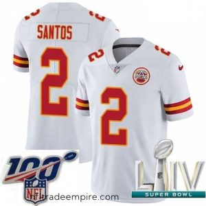 Magnificent 2020 Super Bowl LIV Nike Kansas City Chiefs #2 Cairo Santos White Vapor Untouchable Limited Player NFL Jersey
