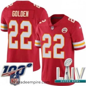 Stunning 2020 Super Bowl LIV Nike Kansas City Chiefs #22 Robert Golden Red Team Color Vapor Untouchable Limited Player NFL Jersey