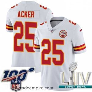Superb 2020 Super Bowl LIV Nike Kansas City Chiefs #25 Kenneth Acker White Vapor Untouchable Limited Player NFL Jersey