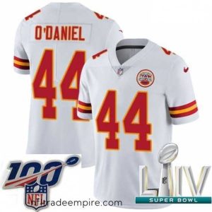 Stunning 2020 Super Bowl LIV Nike Kansas City Chiefs #44 Dorian O'Daniel White Vapor Untouchable Limited Player NFL Jersey
