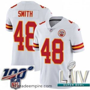 Charming 2020 Super Bowl LIV Nike Kansas City Chiefs #48 Terrance Smith White Vapor Untouchable Limited Player NFL Jersey