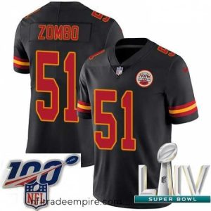Superb 2020 Super Bowl LIV Nike Kansas City Chiefs #51 Frank Zombo Limited Black Rush Vapor Untouchable NFL Jersey