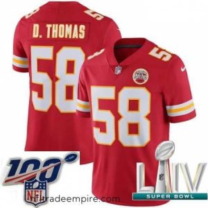 Alluring 2020 Super Bowl LIV Nike Kansas City Chiefs #58 Derrick Thomas Red Team Color Vapor Untouchable Limited Player NFL Jersey