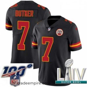 Alluring 2020 Super Bowl LIV Nike Kansas City Chiefs #7 Harrison Butker Limited Black Rush Vapor Untouchable NFL Jersey