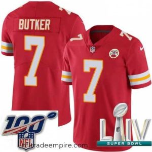 Alluring 2020 Super Bowl LIV Nike Kansas City Chiefs #7 Harrison Butker Red Team Color Vapor Untouchable Limited Player NFL Jersey