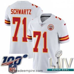Alluring 2020 Super Bowl LIV Nike Kansas City Chiefs #71 Mitchell Schwartz White Vapor Untouchable Limited Player NFL Jersey