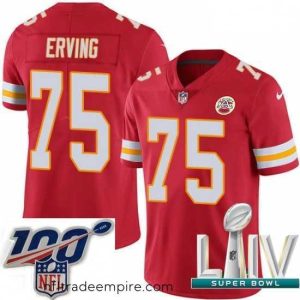 Irresistible 2020 Super Bowl LIV Nike Kansas City Chiefs #75 Cameron Erving Red Team Color Vapor Untouchable Limited Player NFL Jersey