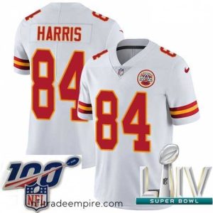Irresistible 2020 Super Bowl LIV Nike Kansas City Chiefs #84 Demetrius Harris White Vapor Untouchable Limited Player NFL Jersey