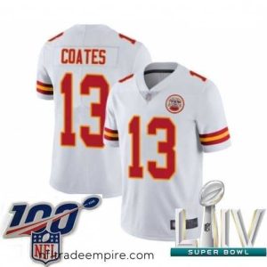 Charming 2020 Super Bowl LIV Kansas City Chiefs #13 Sammie Coates White Vapor Untouchable Limited Player Football Jersey