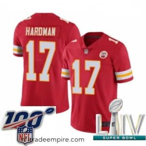 Superb 2020 Super Bowl LIV Kansas City Chiefs #17 Mecole Hardman Red Team Color Vapor Untouchable Limited Player Football Jersey