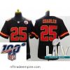 Charming 2020 Super Bowl LIV Kansas City Chiefs #25 Jamaal Charles Black Team Color Vapor Untouchable Limited Player Football Jersey