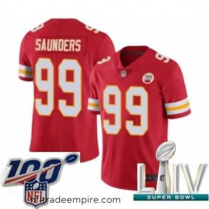 Alluring 2020 Super Bowl LIV Kansas City Chiefs #99 Khalen Saunders Red Team Color Vapor Untouchable Limited Player Football Jersey