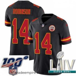 Gorgeous 2020 Super Bowl LIV Nike Kansas City Chiefs #14 Demarcus Robinson Limited Black Rush Vapor Untouchable NFL Jersey
