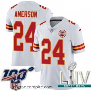 Alluring 2020 Super Bowl LIV Nike Kansas City Chiefs #24 David Amerson White Vapor Untouchable Limited Player NFL Jersey