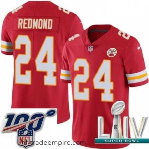 Exquisite 2020 Super Bowl LIV Nike Kansas City Chiefs #24 Will Redmond Red Team Color Vapor Untouchable Limited Player NFL Jersey