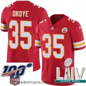Superb 2020 Super Bowl LIV Nike Kansas City Chiefs #35 Christian Okoye Red Team Color Vapor Untouchable Limited Player NFL Jersey