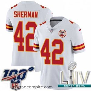 Charming 2020 Super Bowl LIV Nike Kansas City Chiefs #42 Anthony Sherman White Vapor Untouchable Limited Player NFL Jersey