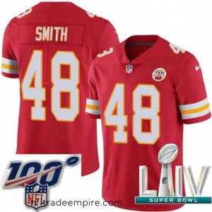 Delightful 2020 Super Bowl LIV Nike Kansas City Chiefs #48 Terrance Smith Red Team Color Vapor Untouchable Limited Player NFL Jersey