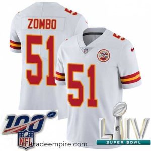 Stunning 2020 Super Bowl LIV Nike Kansas City Chiefs #51 Frank Zombo White Vapor Untouchable Limited Player NFL Jersey