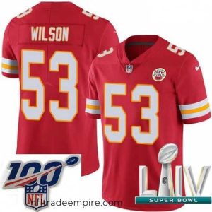 Charming 2020 Super Bowl LIV Nike Kansas City Chiefs #53 Ramik Wilson Red Team Color Vapor Untouchable Limited Player NFL Jersey
