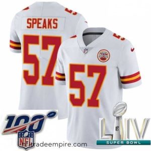 Gorgeous 2020 Super Bowl LIV Nike Kansas City Chiefs #57 Breeland Speaks White Vapor Untouchable Limited Player NFL Jersey