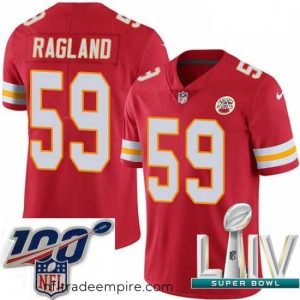 Charming 2020 Super Bowl LIV Nike Kansas City Chiefs #59 Reggie Ragland Red Team Color Vapor Untouchable Limited Player NFL Jersey