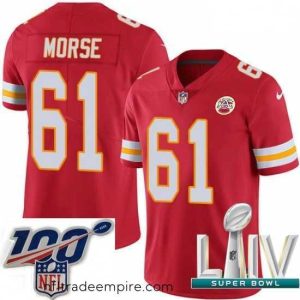 Charming 2020 Super Bowl LIV Nike Kansas City Chiefs #61 Mitch Morse Red Team Color Vapor Untouchable Limited Player NFL Jersey