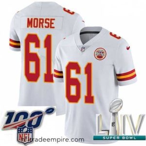 Alluring 2020 Super Bowl LIV Nike Kansas City Chiefs #61 Mitch Morse White Vapor Untouchable Limited Player NFL Jersey