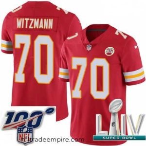 Superb 2020 Super Bowl LIV Nike Kansas City Chiefs #70 Bryan Witzmann Red Team Color Vapor Untouchable Limited Player NFL Jersey