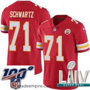 Charming 2020 Super Bowl LIV Nike Kansas City Chiefs #71 Mitchell Schwartz Red Team Color Vapor Untouchable Limited Player NFL Jersey