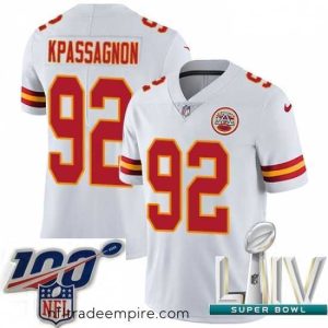 Gorgeous 2020 Super Bowl LIV Nike Kansas City Chiefs #92 Tanoh Kpassagnon White Vapor Untouchable Limited Player NFL Jersey