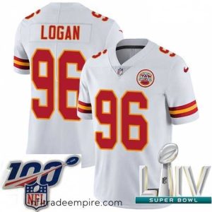 Exquisite 2020 Super Bowl LIV Nike Kansas City Chiefs #96 Bennie Logan White Vapor Untouchable Limited Player NFL Jersey