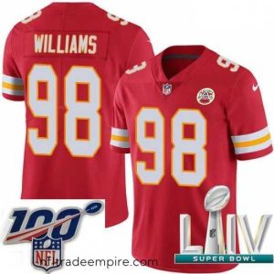 Irresistible 2020 Super Bowl LIV Nike Kansas City Chiefs #98 Xavier Williams Red Team Color Vapor Untouchable Limited Player NFL Jersey