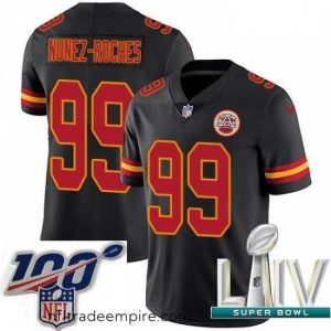 Superb 2020 Super Bowl LIV Nike Kansas City Chiefs #99 Rakeem Nunez-Roches Limited Black Rush Vapor Untouchable NFL Jersey