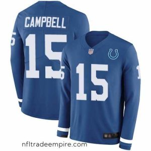 Irresistible Colts 15 Parris Campbell Royal Blue Team Color Stitched Football Limited Therma Long Sleeve Jersey