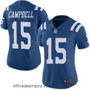 Stunning Colts 15 Parris Campbell Royal Blue Stitched Football Limited Rush Jersey