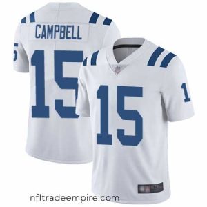 Delightful Colts 15 Parris Campbell White Stitched Football Vapor Untouchable Limited Jersey