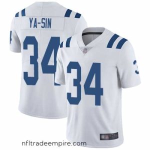 Delightful Colts 34 Rock Ya Sin White Stitched Football Vapor Untouchable Limited Jersey