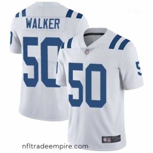 Alluring Colts 50 Anthony Walker White Stitched Football Vapor Untouchable Limited Jersey