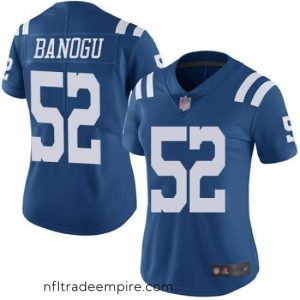 Stunning Colts 52 Ben Banogu Royal Blue Stitched Football Limited Rush Jersey