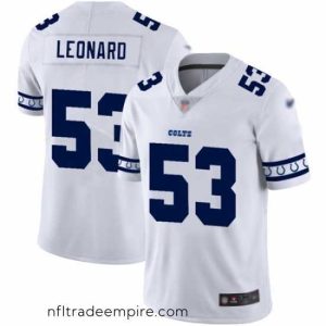 Delightful Colts 53 Darius Leonard White Stitched Football Limited Team Logo Fashion Jersey