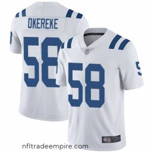 Delightful Colts 58 Bobby Okereke White Stitched Football Vapor Untouchable Limited Jersey